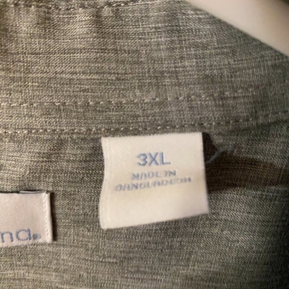 Café Luna, Men's SS Shirt, 3XL, Gray, 60% Linen, 40% Cotton - Picture 3 of 6